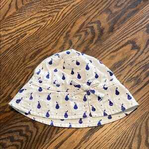 Gap cotton blue and white pear print bucket hat size M/L kids